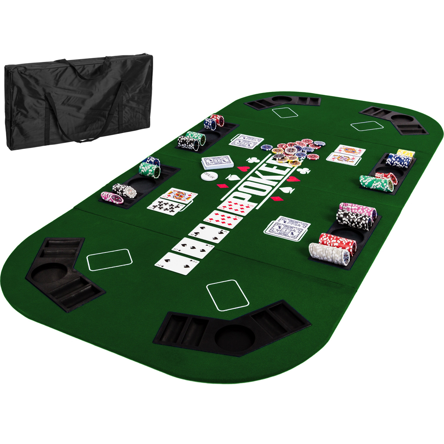Skladacia pokerová podložka zelená