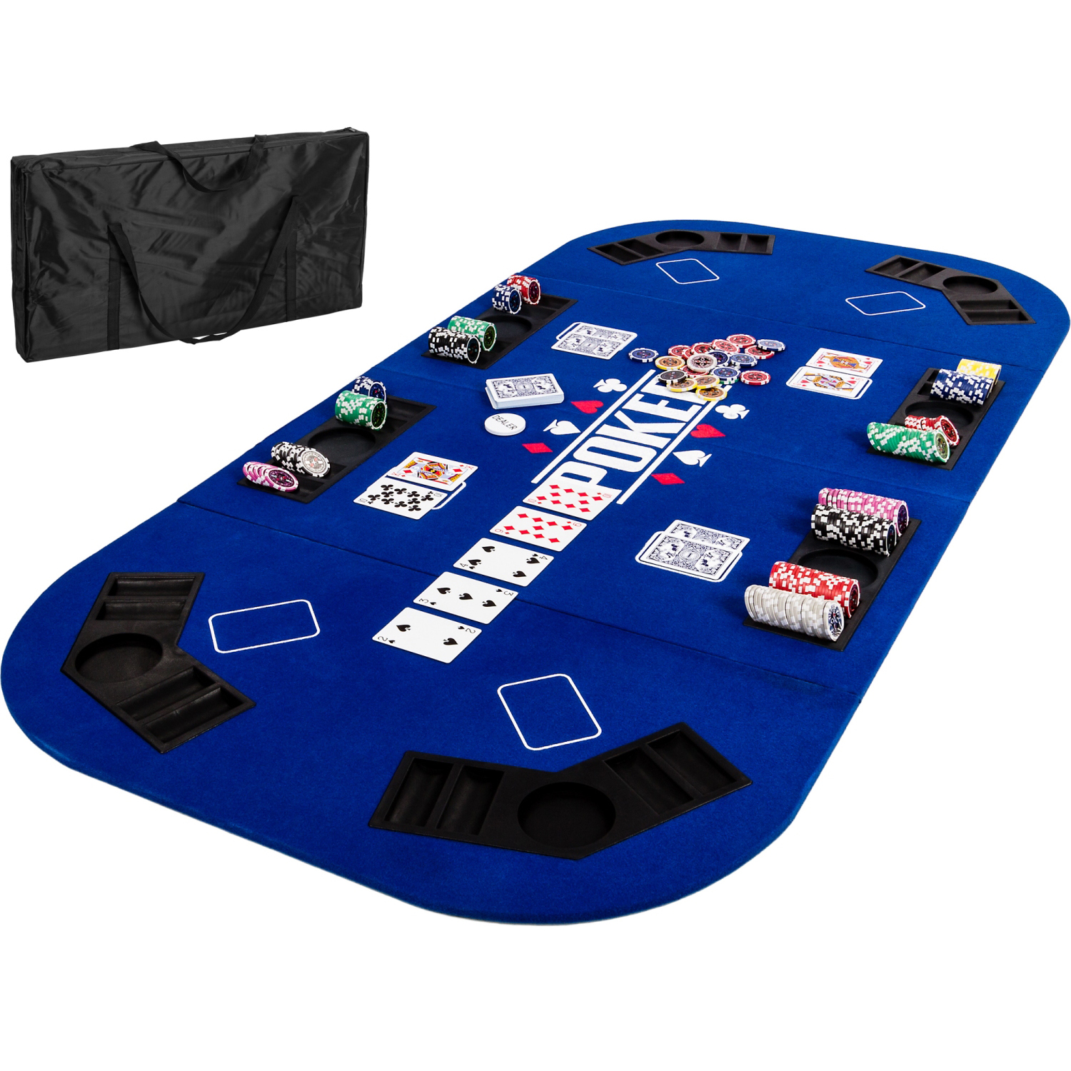 Skladacia pokerová podložka modrá